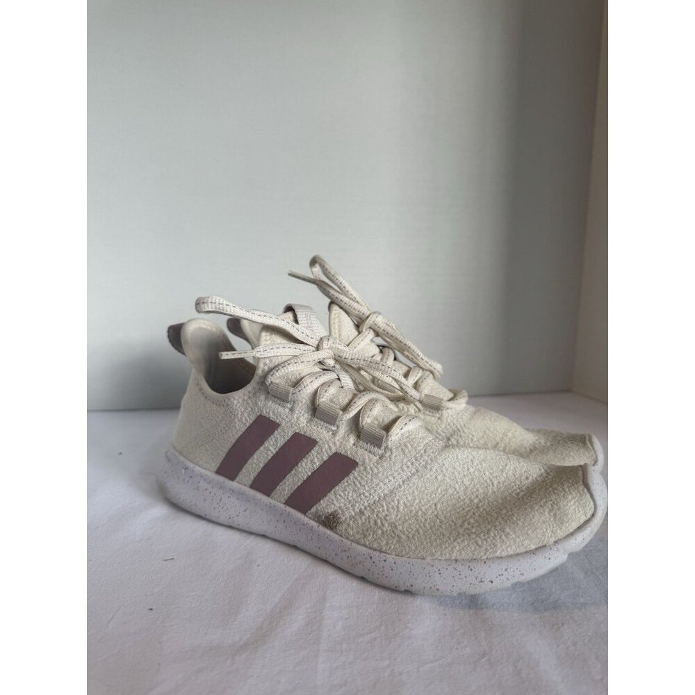 Adidas Cloudfoam Pure 2.0 Running Shoes, Sneakers, White Chalk Mauve, Women's 8